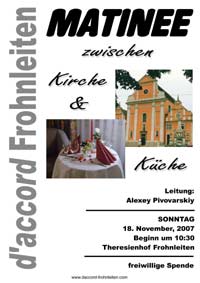 Matinee zwischen Kirche und Küche d'accord Frohnleiten