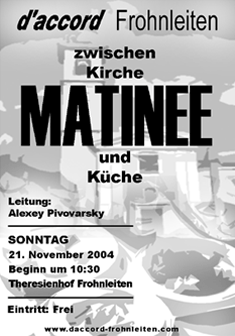 Matinee zwischen Kirche und Küche d'accord Frohnleiten