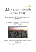 Konzert "Ich war noch niemals in New York"