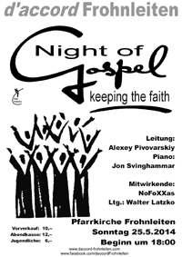 Night of Gospel "keeping the faith"