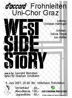 Musikal 'West Side Story" d'accord Frohnleiten